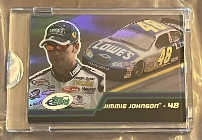 2003 eTopps Encased #5 JIMMIE JOHNSON 🏎 NASCAR Racing 🏎 Print Run 2945 🏎 - Image 1 of 3