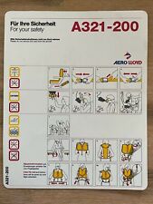 Safety Card Airbus A321-200 Aero Lloyd