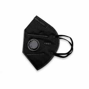 BLACK KN95 Protective Face Mask CE/ECM Certified | With Filter | 5-Pack - Picture 1 of 8