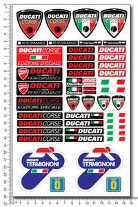 Juego de calcomanías DUCATI Termignoni 6x10 in. hoja 48 pegatinas laminadas + escape - Imagen 1 de 9