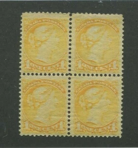 1870 Canada Postage Stamp #35 Mint Never Hinged F/VF Block of 4 - Picture 1 of 2