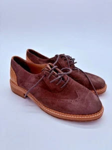 Johnston & Murphy Wildlederschuhe Lammfell Oxford Herren Damen 7M Sohle weinrot - Bild 1 von 5