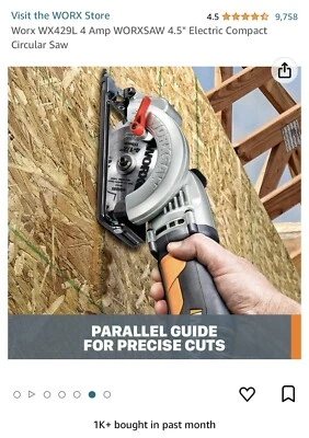 WORX WX429L WORXSAW 4-1/2" Compact Circular Saw - Image 1 of 4