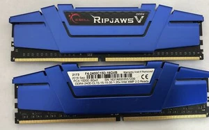 G.SKILL RIPJAWS V 16GB Kit 2x8GB DDR4 2400MHZ F4-2400C15D-16GVB DIMM GAMING RAM - Picture 1 of 2