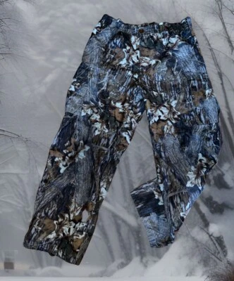 10x brand Quiet Fleece Hunting Pants Mossy Oak Breakup Camo Nylon Lined size L - Image 1 of 4