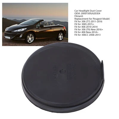 Headlight Dust Cover 20001509 High Performance for Peugeot 308CC 2008‑2013 - Image 1 of 4