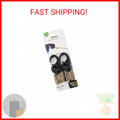 Tensor de cuerda de amarre Nite Ize NCJ-25-2R3 CamJam con mosquetón clip, paquete de 2 con Foto 1 de 2