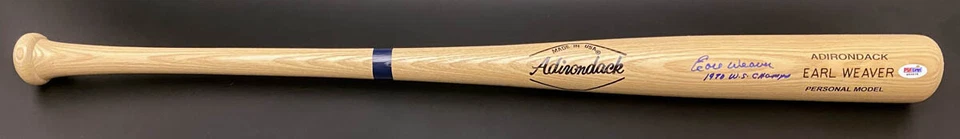 Earl Weaver Manager SIGNED Adirondack Pro Bat Balt. Orioles PSA/DNA AUTOGRAPHED - Image 1 of 3
