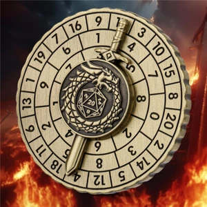 7-in-1 Dragon Sword Metal DND Wheel Dice Spiner Role Playing Board Game Accessor - Picture 1 of 8