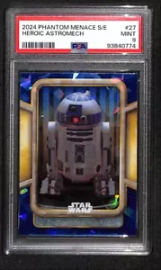 Heroic Astromech R2D2 2024 Star Wars PSA 9 Phantom Menace Sapphire #27 - Imagen 1 de 2