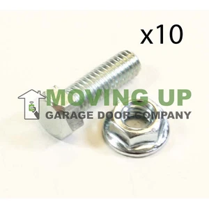 Garagentor Hardware Sechskantschraube und gezahnte Flanschmutter 5/16-18 x 1" Menge 10 - Bild 1 von 1