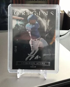Luisangel Acuna 2023 Origins Autogramm 45/49 New York Mets Prospekt Silver Ink - Bild 1 von 2