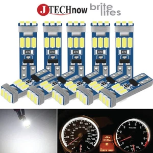 Jtech 10x T5 9-SMD LED White Instrument Panel Dash Light Bulb 74 17 37 70 2721 - Picture 1 of 5