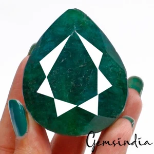 460Ct Natural Brazilian Green Beryl Pear Faceted Cut Huge Size Loose Gem - Picture 1 of 9