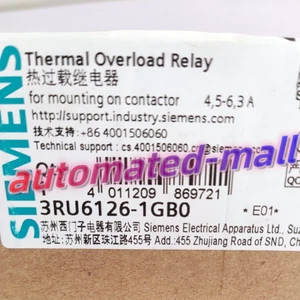 1 PC NEW SIEMENS Thermal overload relay 3RU6126-1GB0 Expedited Shipping - Picture 1 of 8