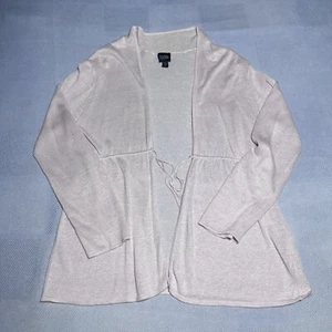 Eileen Fisher Pink Silk Linen Blend Italian Yarn Cardigan Women’s Petite Medium - Picture 1 of 13