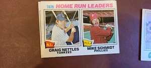Graig Nettles Mike Schmidt 1977 Topps Béisbol #2 Líderes de jonrones  - Imagen 1 de 1