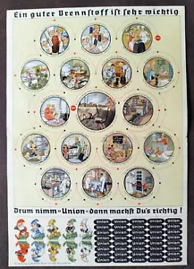 Original "Union Briketts" Ziehspiel / Papier aus den 30er Jahren - Bild 1 von 4