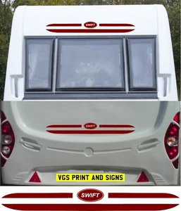 SWIFT WOHNWAGEN/WOHNMOBIL 2 STÜCK SET AUFKLEBER STICKER FARB- & GRÖßENWAHL #013 - Bild 1 von 2