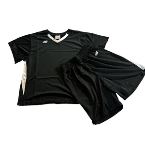New Balance YOUTH Lacrosse LAX Jersey & Shorts Black Polyester Size LARGE - Picture 1 of 14