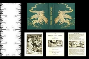 1:12 SCALE MINIATURE BOOK THE GREEN FAIRY BOOK ANDREW LANG ILLUSTRATED - Picture 1 of 1