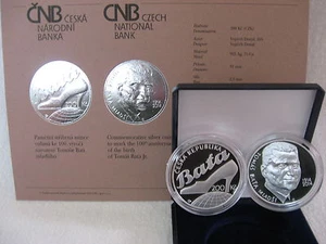 TSCHECHIEN 2014 200 KRONEN SILBER MÜNZE COIN PP PROOF - TOMAS BATA - - Picture 1 of 3