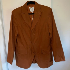 Tibi Arun Suiting Spring Blazer Jacket Oak Brown Size 8 NWT - Picture 1 of 13