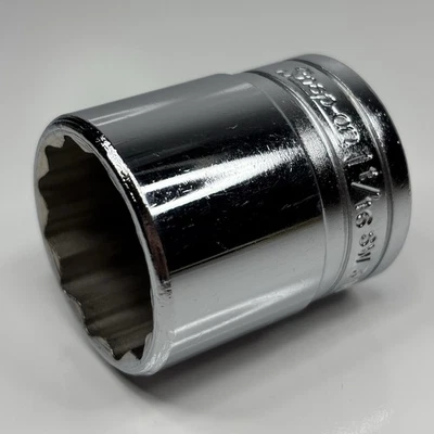 NOS Snap On Tools SW341 1/2 Dr 12Pt SAE 1-1/16 Flank Dr Shallow Socket VTG 1981 - Image 1 of 4