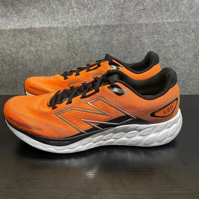 New Balance Fresh Foam 680 V8 Zapatos para Hombres 13D Malla Naranja Negro Tenis para Correr Foto 1 de 4