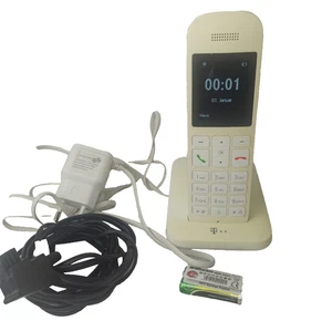 Telekom Sinus 12 mit Basisstation Weiß DECT Telefon schnurlos LCD-TFT Vergilbt - Bild 1 von 5