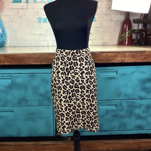 Maeve Anthropologie Leopard Print Pencil Skirt, Full Zip, S - Picture 1 of 11