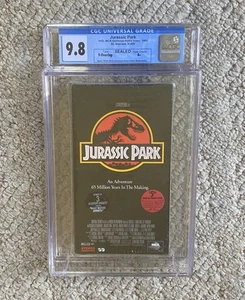 🔥 CGC 9.8 🔥 1994 Jurassic Park VHS 1993 A+ Seal 🔥 TOP POP 🔥 - Picture 1 of 4