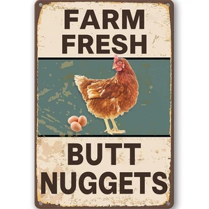 Vintage Metal Signs Chicken Coop Signs Farm Yard Decor, Farm Tin Signs Home Ki - Picture 1 of 7