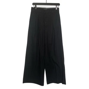 Banana Republic Pleated High Rise Wide Leg Trouser Pants Gray Womens 2 Flannel - Picture 1 of 4