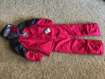 KIDS SNOW SUITE  WINTER SPORTS  BRIGHT PINK COLOR SIZE LARGE (14-16)  New/ Tags - Image 1 of 4