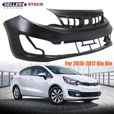 Front Bumper Cover For 2016 2017 Kia Rio Sedan Primed KI1000177 865111W500 Foto 1 de 4