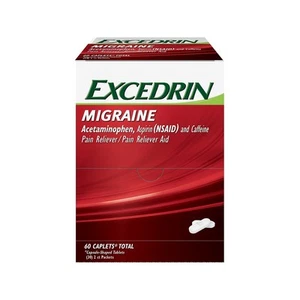 Excedrin Migraine 250mg Acetaminophen Caplet 2/Packet 30 Packets/Box (64498) - Picture 1 of 2