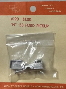 QCM N Scale Vintage '53 Ford Pickup Body Truck - 190 NIP - Imagen 1 de 4