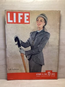 Life Magazine Vol.21 No.16 October 14 1946 Fall Fashions, Hollywood On Strike - Picture 1 of 6