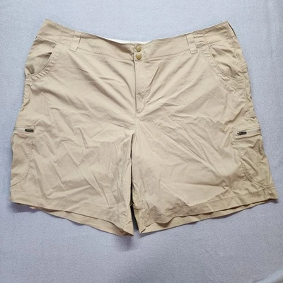 Шорты для пеших прогулок LL Bean 22W Plus желтовато-коричневые грузовые Gorpcore - Изображение 1 из 4