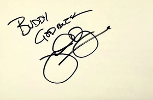 TARJETA ÍNDICE JOHN DYE Firmada Autografiada 4" x 6" Tocada por un Ángel Tour of Duty - Imagen 1 de 6