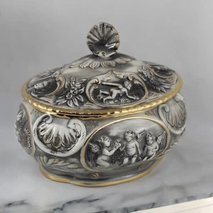 Sopera de Porcelana Vintage PEREIRAS Valado Portugal Querubines Barroco c.1960 ❤ - Picture 1 of 7