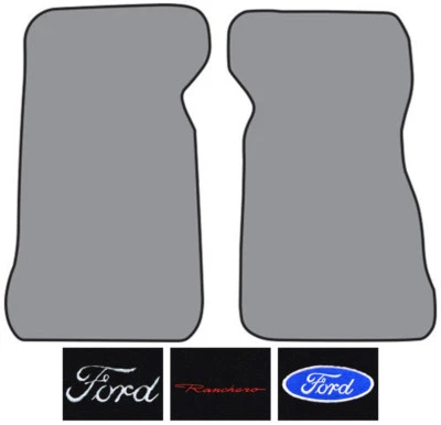1972-1973 Ford Ranchero Loop Carpet Logo Floor Mat 2pc - Image 1 of 3