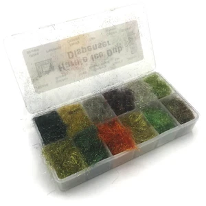 HARE'E ICE DUB DISPENSER - Fly Tying Dubbing 12 Color Sample by Hareline NEW! - Picture 1 of 4