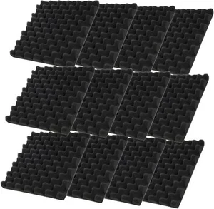 6-96x Acoustic Wall Panel Tiles Studio Sound Proofing Insulation Foam Thick Pad - Picture 1 of 27