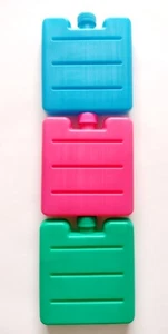 3 Pack Small Mini Freezer Blocks Ice Packs For Picnic Cooler Bags Kids Lunch Box - Picture 1 of 9
