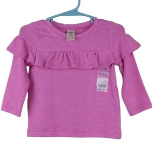 OshKosh-Camisa Rosa Manga Larga con Volantes6-9M (NUEVA CON ETIQUETAS) - Imagen 1 de 7