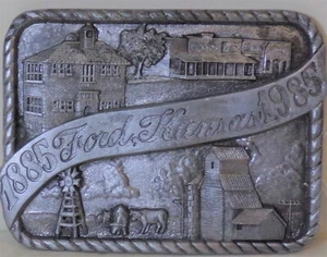Ford Kansas 1885 - 1985 belt buckle #498 of 1000 - Picture 1 of 2