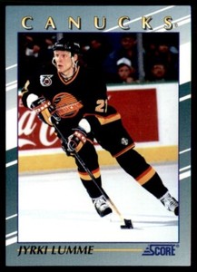 1992-93 Score Young Superstars Jyrki Lumme Vancouver Canucks #34