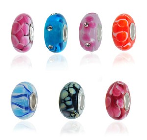 Atemberaubende Damen Beads Muranoglas 925 Silber Bead für Armband Padora Art